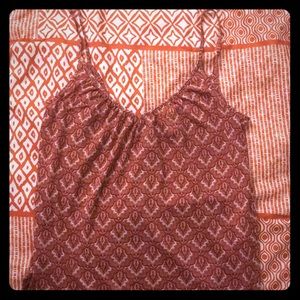 XS orange patterned tank